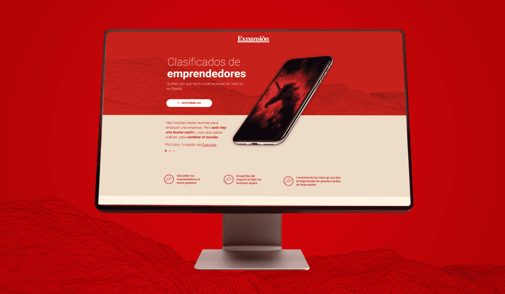 EXPANSIÓN Project - Startup promotion website for Expansión